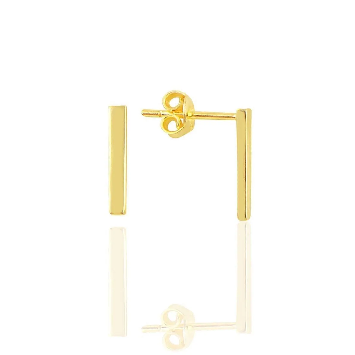 Bar Stud Plain Earrings Sterling Silver sold by Spero London