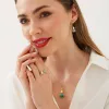 Turquoise Authentic Pendant Sterling Silver Gold Plated Necklace sold by Spero London