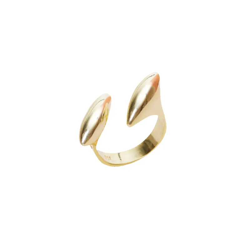 Double Marquise Sterling Silver Adjustable Ring sold by Spero London