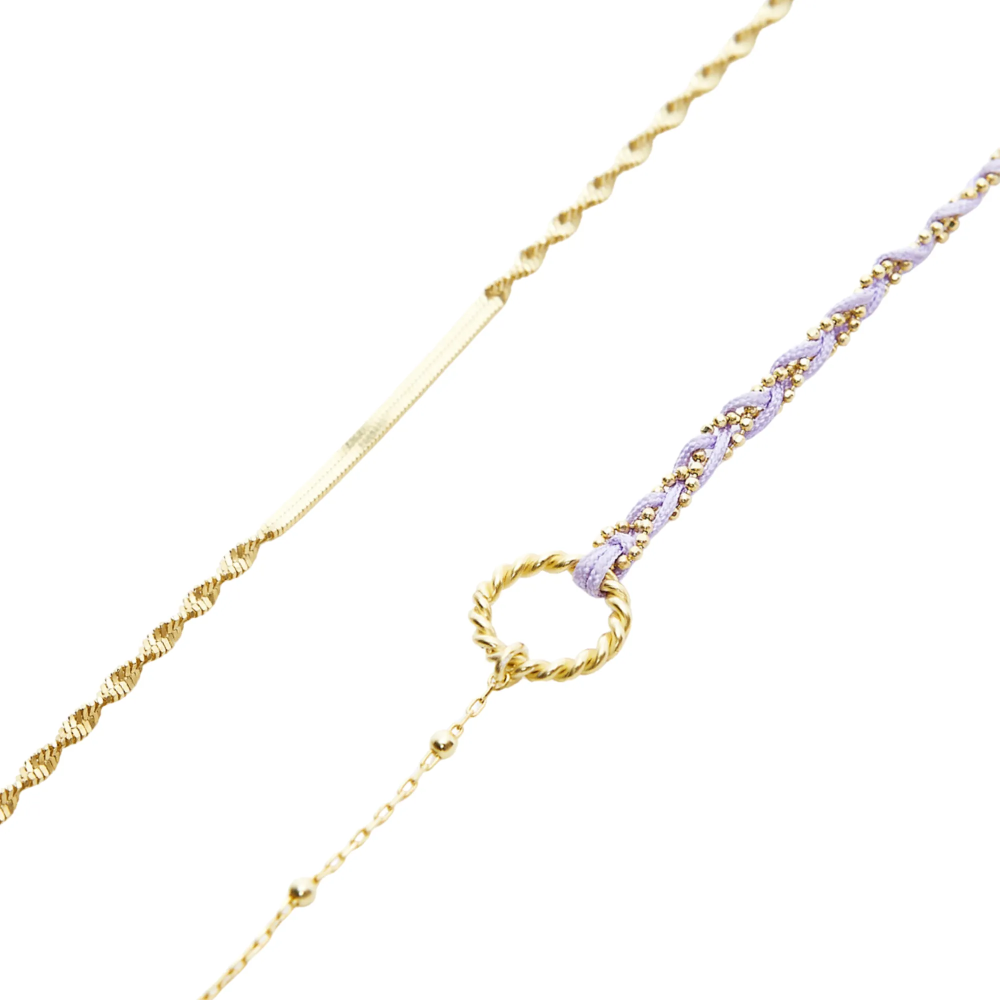 Semi Twisted and Handmade Braided Sterling Silver Bracelet Set sold by Spero London product image thumbnail 5