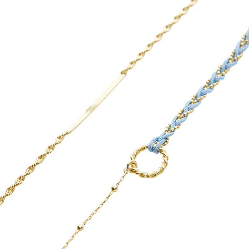 Semi Twisted and Handmade Braided Sterling Silver Bracelet Set made by Spero London