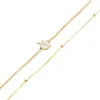 White Clover Bracelet and Italian Bead Chain Bracelet Layering Set sold by Spero London