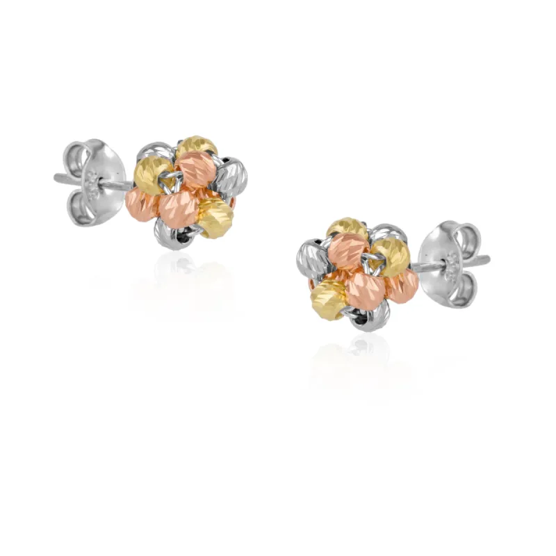 Sterling Silver Dorissa Beaded Stud Earrings sold by Spero London
