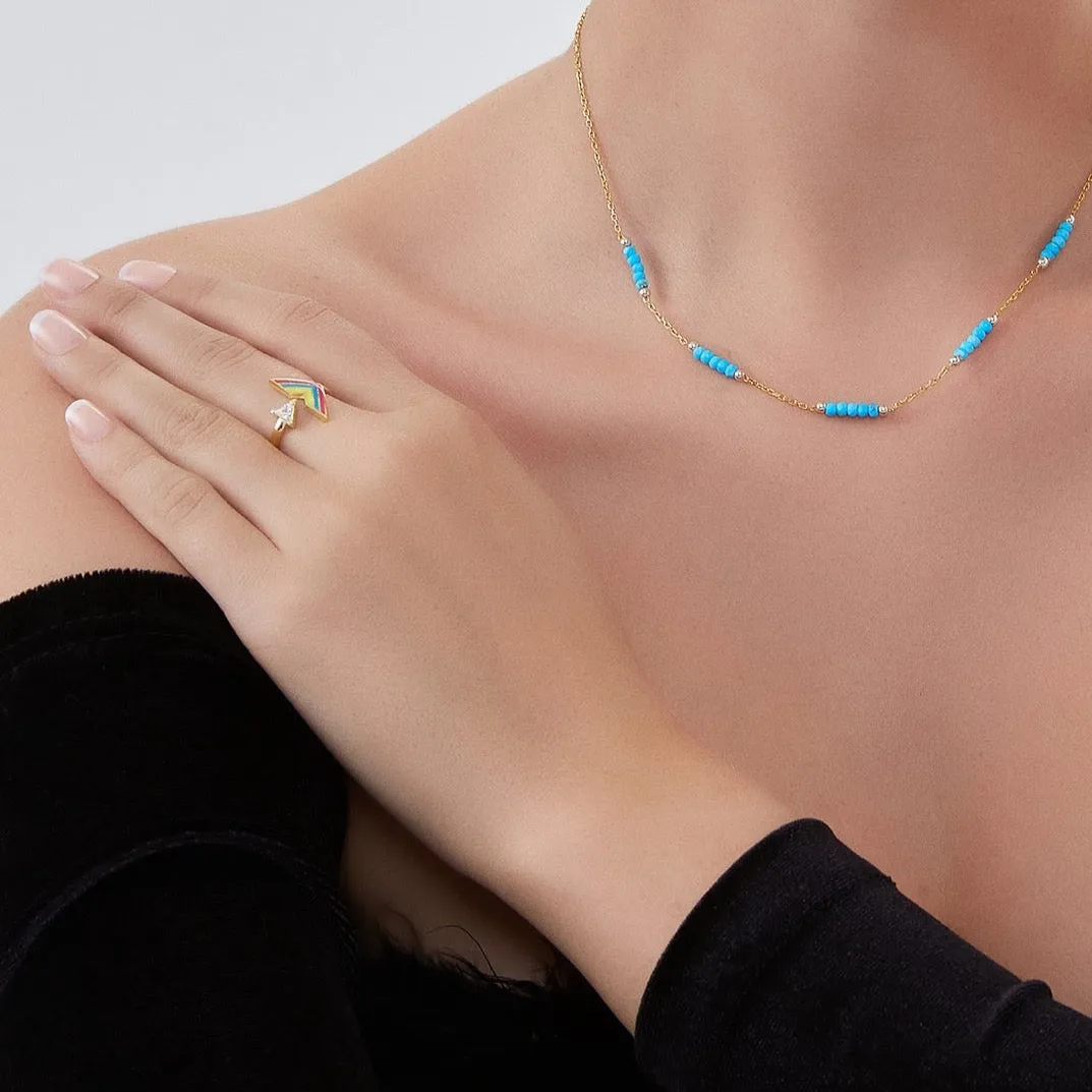 Enamel Arrow Ring In Sterling Silver sold by Spero London product image thumbnail 4