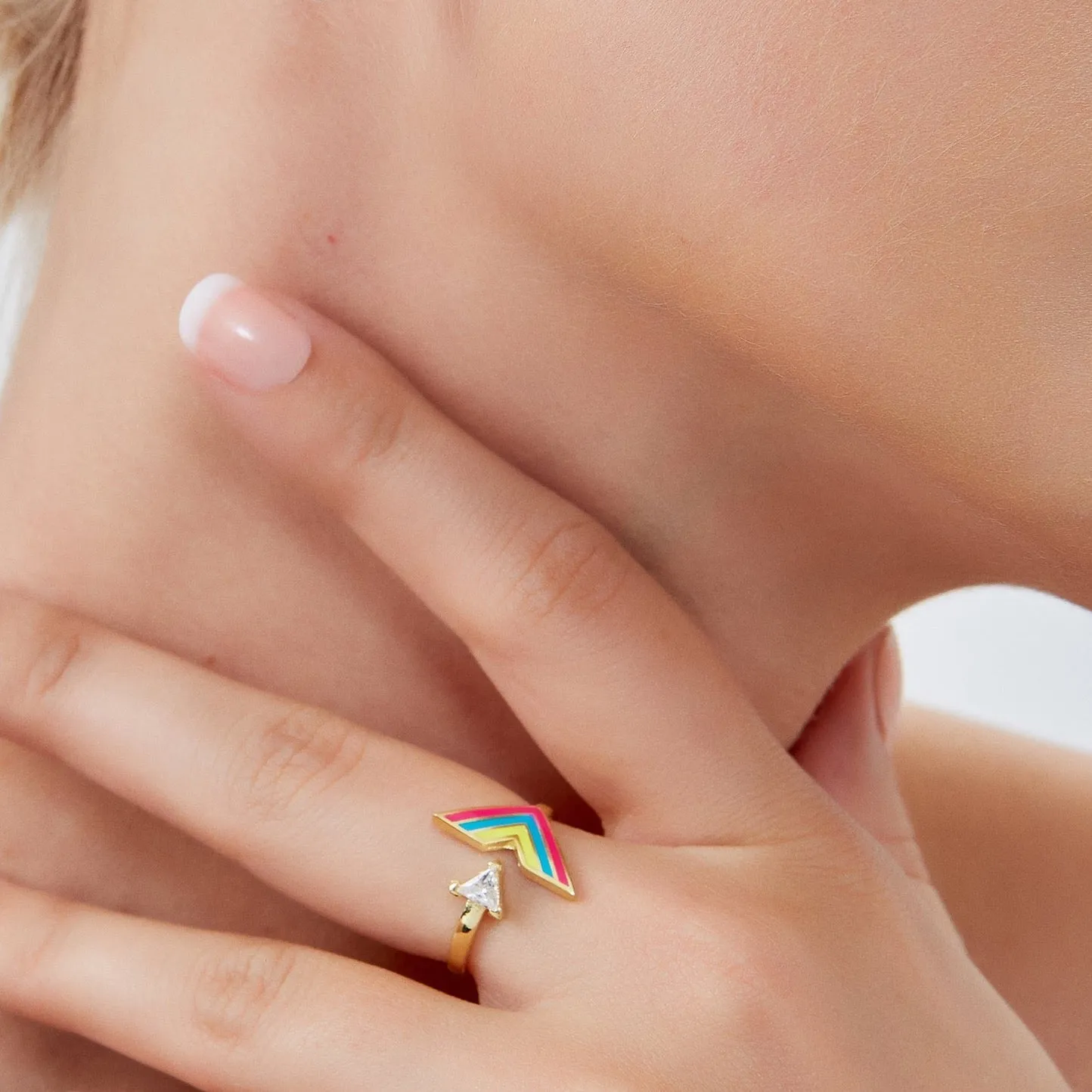 Enamel Arrow Ring In Sterling Silver sold by Spero London product image thumbnail 2