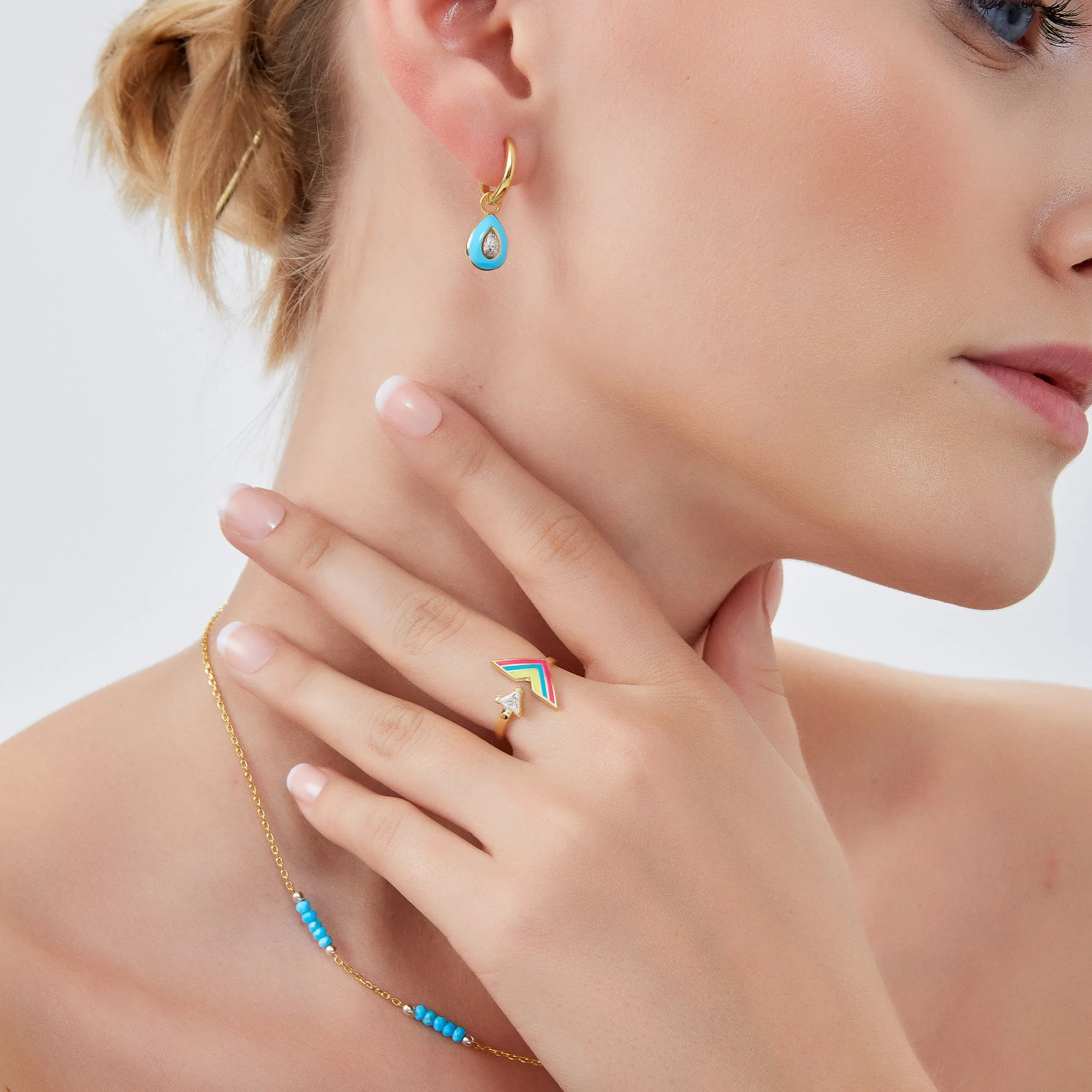 Enamel Arrow Ring In Sterling Silver sold by Spero London product image thumbnail 3