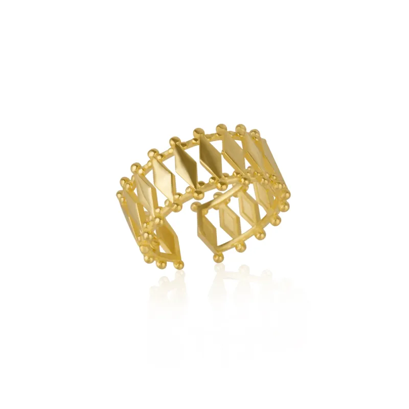 Multiple Quad Bar Sterling Silver Ring sold by Spero London