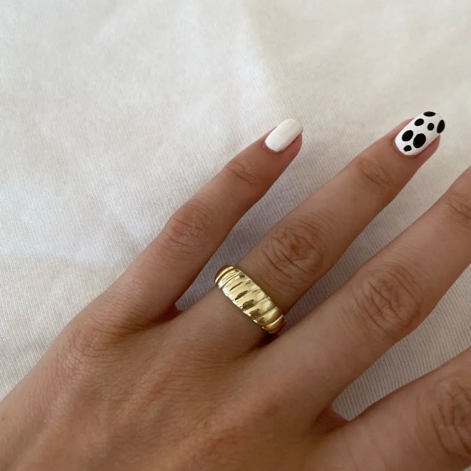 Croissant Ring In Sterling Silver Gold Vermeil sold by Spero London product image thumbnail 2