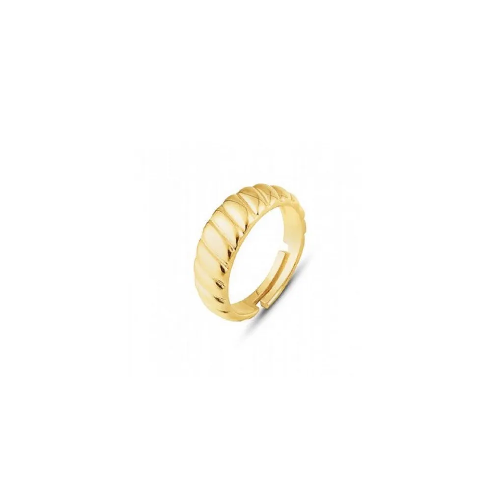 Croissant Ring In Sterling Silver Gold Vermeil sold by Spero London
