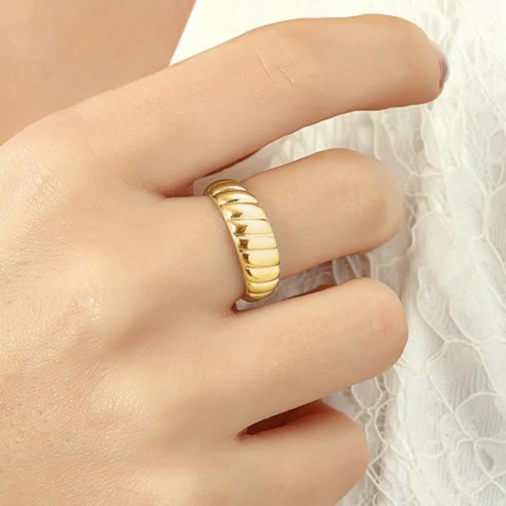 Croissant Ring In Sterling Silver Gold Vermeil sold by Spero London product image thumbnail 3