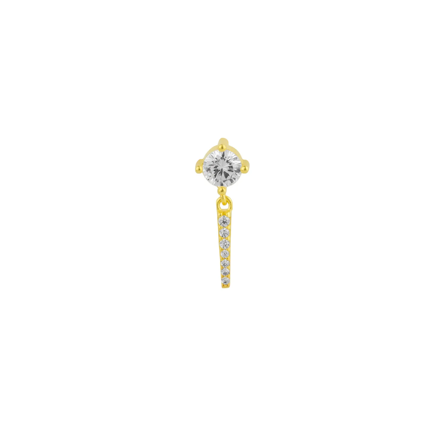 Sterling Silver Clear Gemstone Spike Charm Sodalite Single Earring sold by Spero London product image thumbnail 4