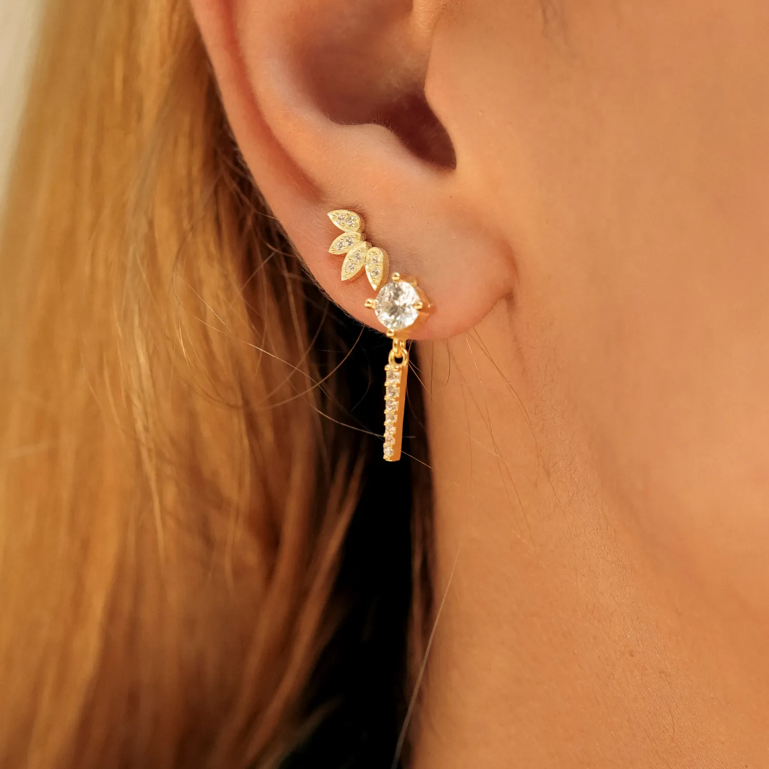 Sterling Silver Clear Gemstone Spike Charm Sodalite Single Earring sold by Spero London product image thumbnail 3