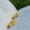 Cubic Zirconia Sterling Silver Pave Hoop Earrings sold by Spero London