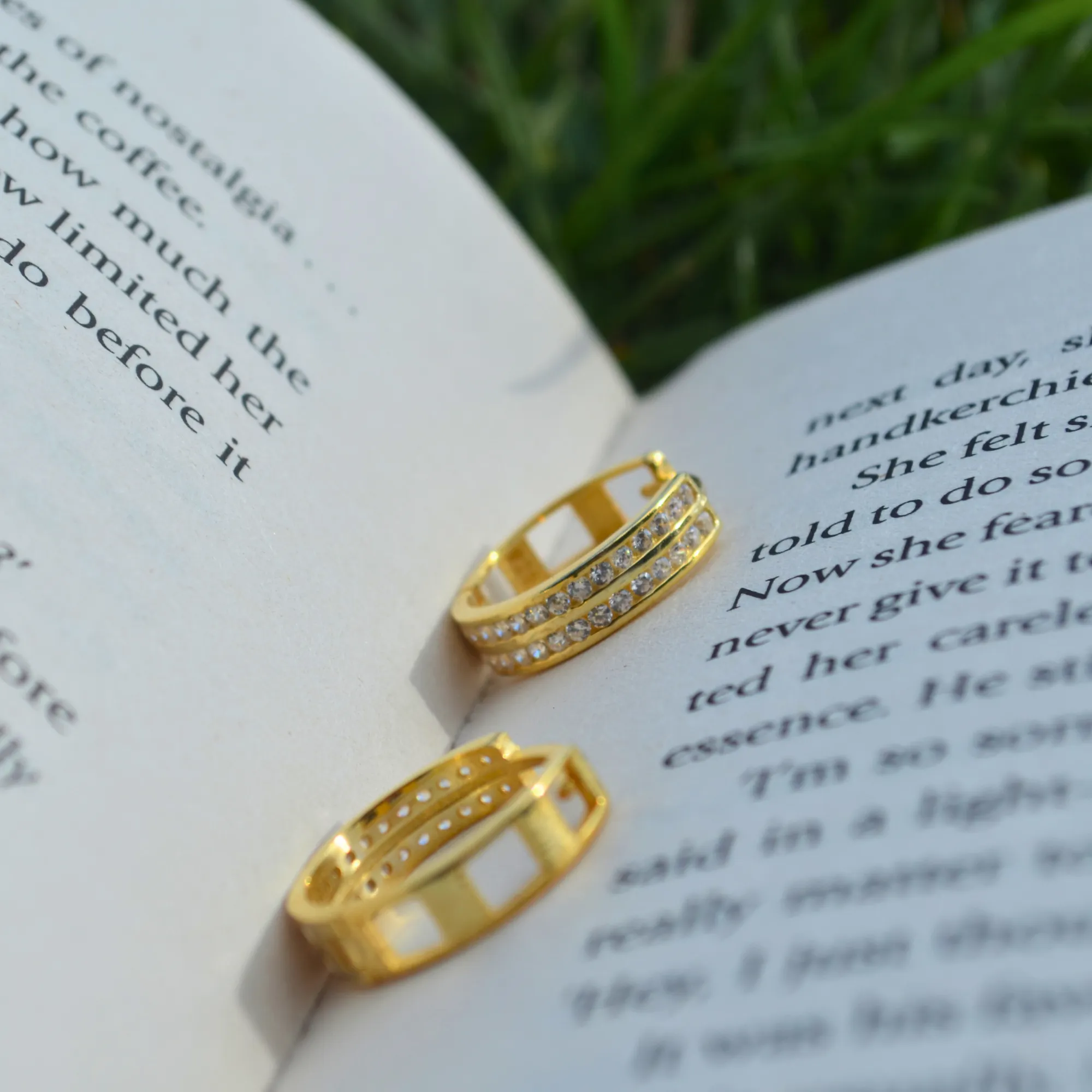 Cubic Zirconia Sterling Silver Pave Hoop Earrings sold by Spero London product image thumbnail 2