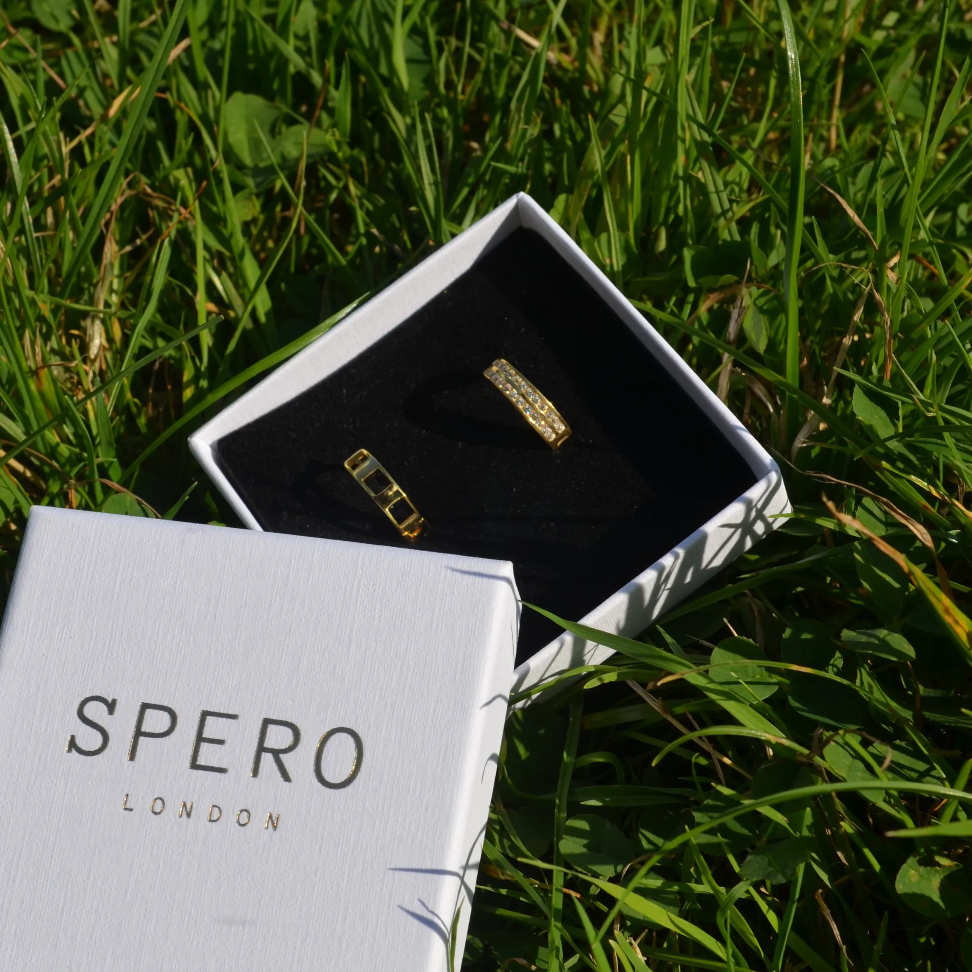 Cubic Zirconia Sterling Silver Pave Hoop Earrings sold by Spero London product image thumbnail 5