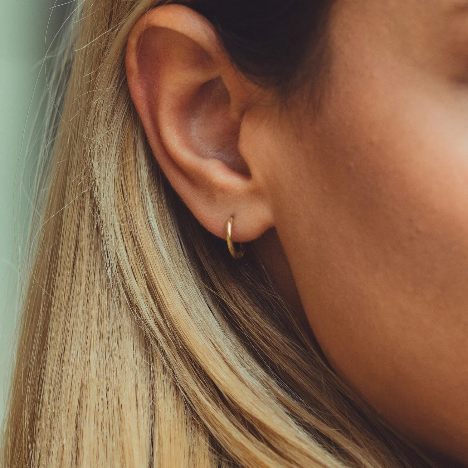 Fine 14ct Solid Gold Hoop Earrings sold by Spero London product image thumbnail 3