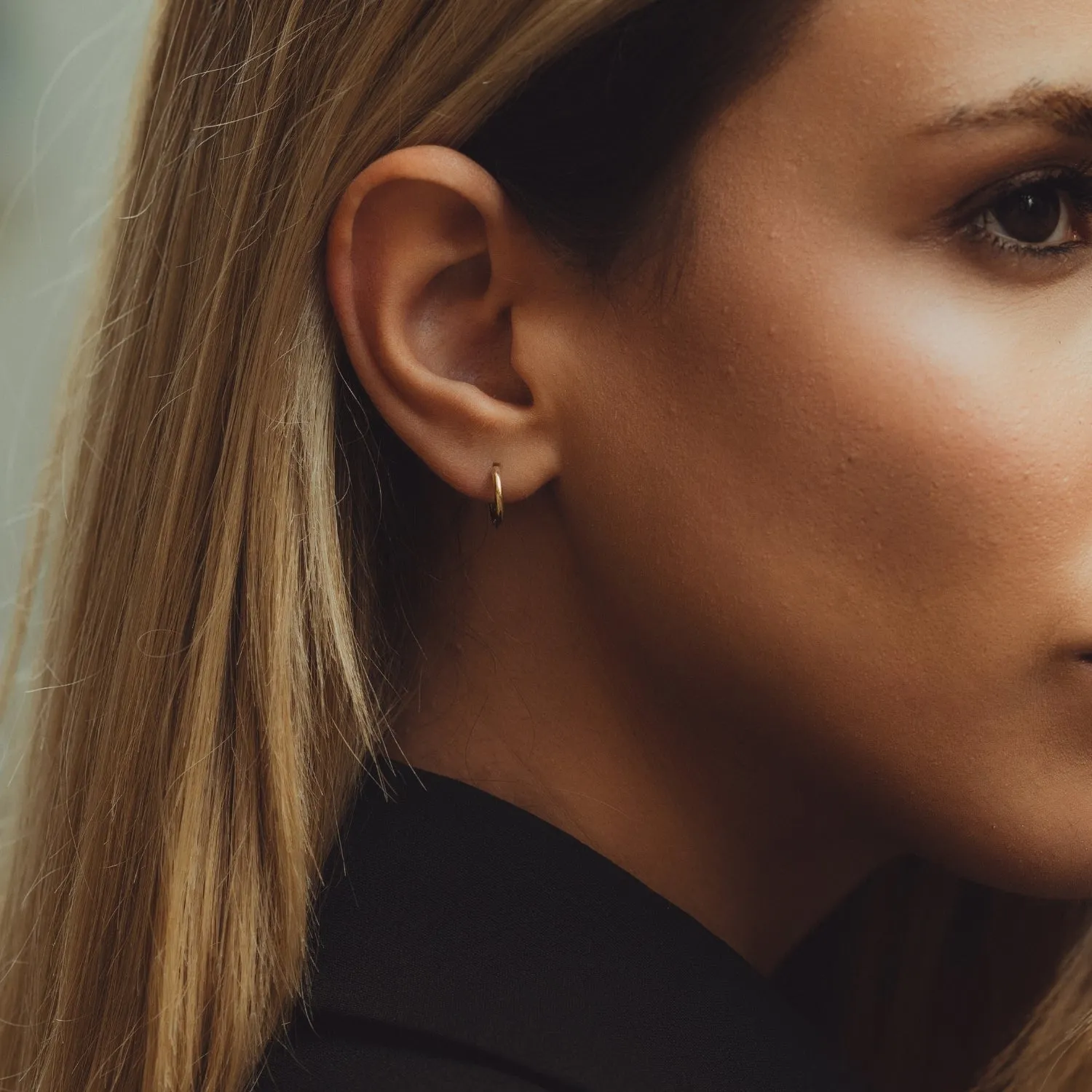 Fine 14ct Solid Gold Hoop Earrings sold by Spero London product image thumbnail 4