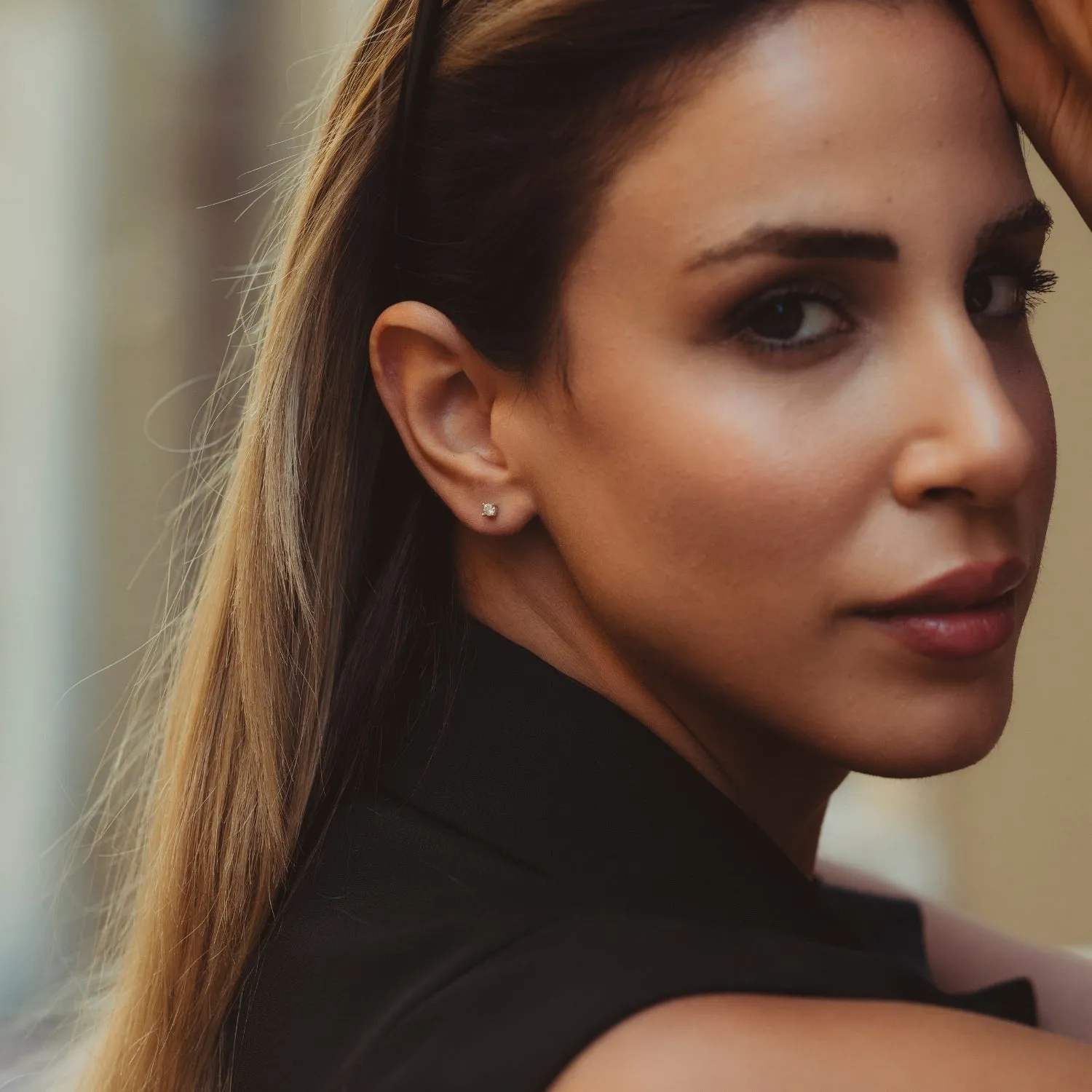 Fine 3mm Stud Earrings 14ct Solid Gold sold by Spero London product image thumbnail 3