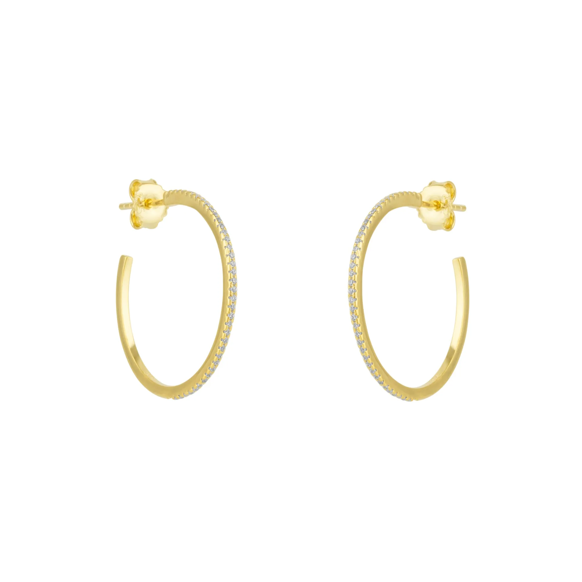 Sterling Silver Stud Hoop Earring sold by Spero London product image thumbnail 2