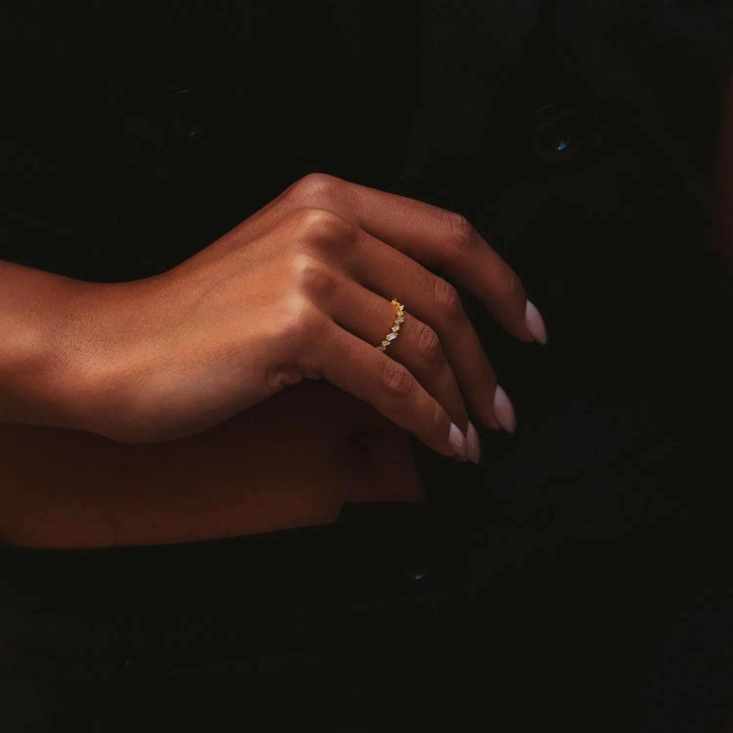 14ct Solid Gold Fine Baguette Ring sold by Spero London product image thumbnail 2