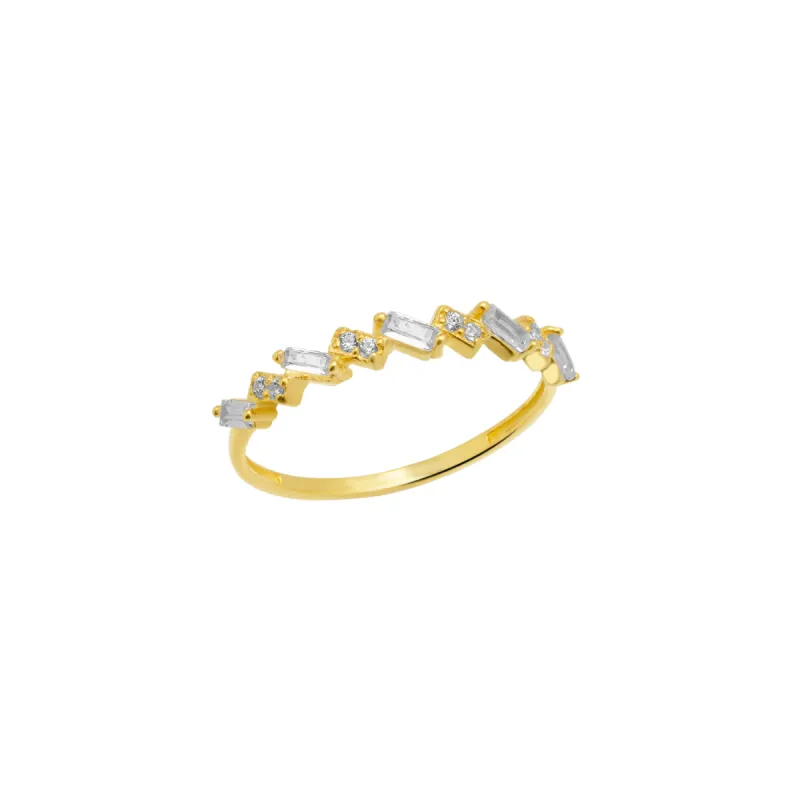 14ct Solid Gold Fine Baguette Ring sold by Spero London