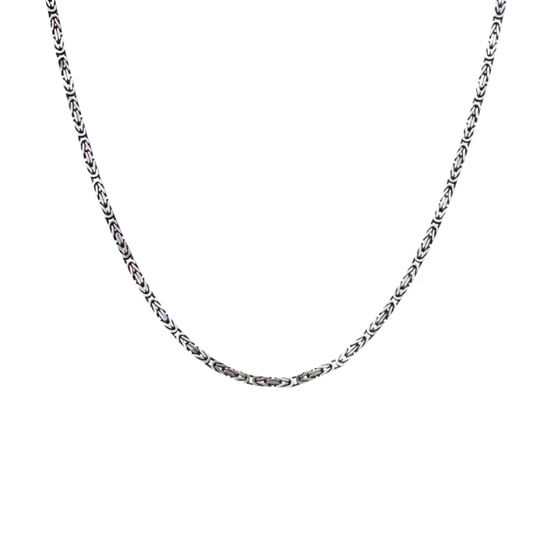Sterling Silver Byzantine Chain - Square Style sold by Spero London
