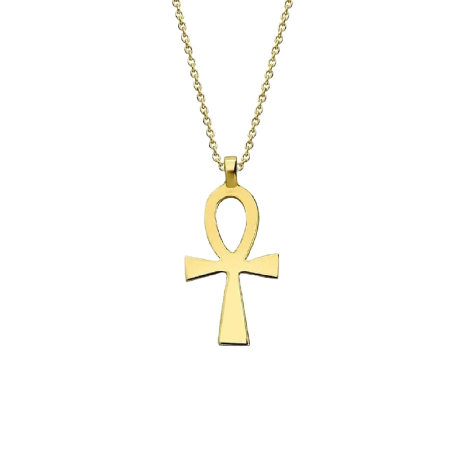 9ct Solid Gold Egyptian Ankh Necklace sold by Spero London