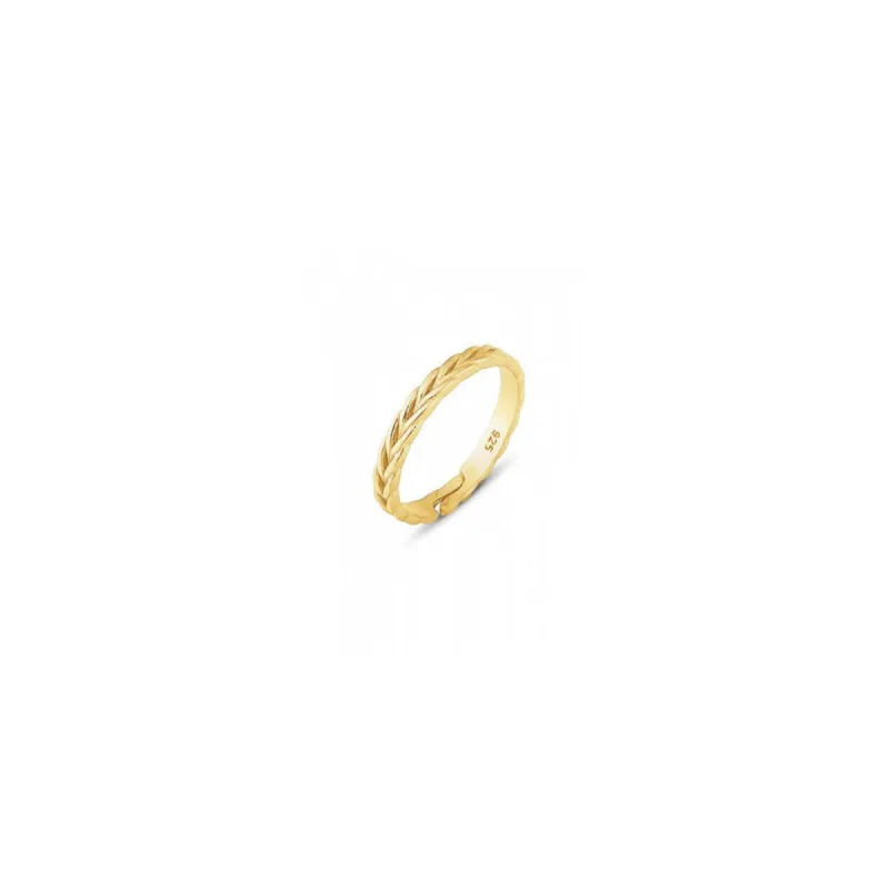 Braided Design Adjustable Sterling Silver Band Ring sold by Spero London