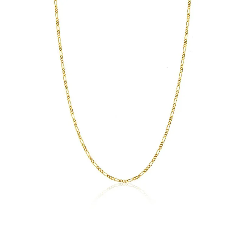 9ct Solid Gold Italian Fine Figaro Chain Necklace sold by Spero London