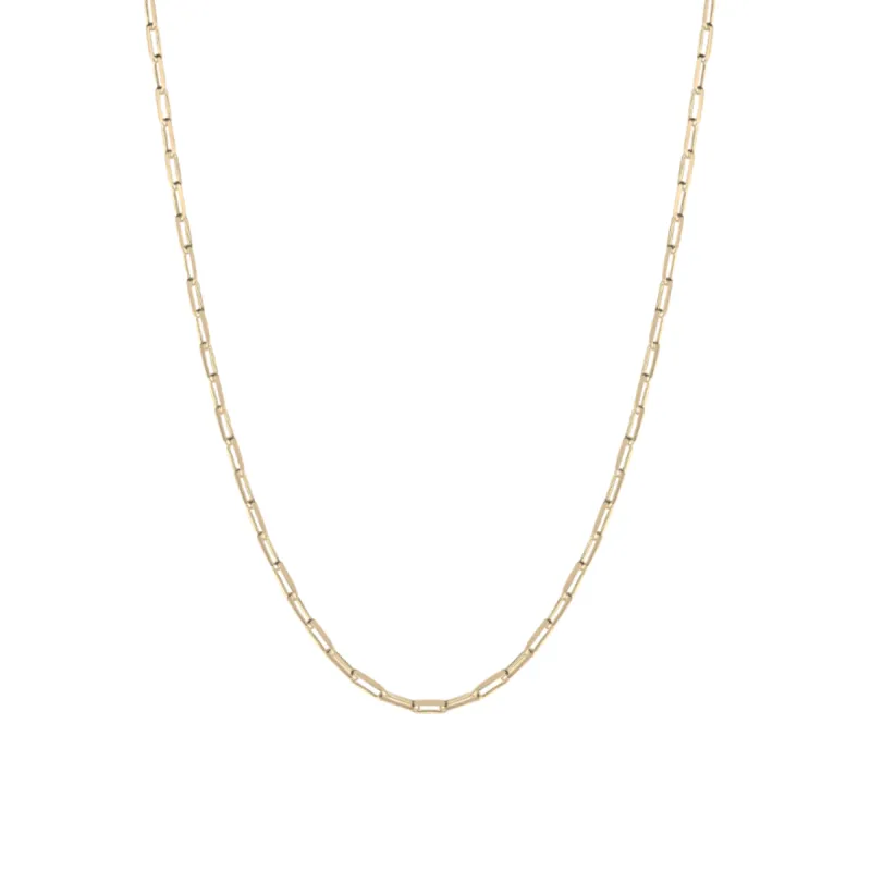9ct Solid Gold Paperclip Italian Chain Necklace sold by Spero London