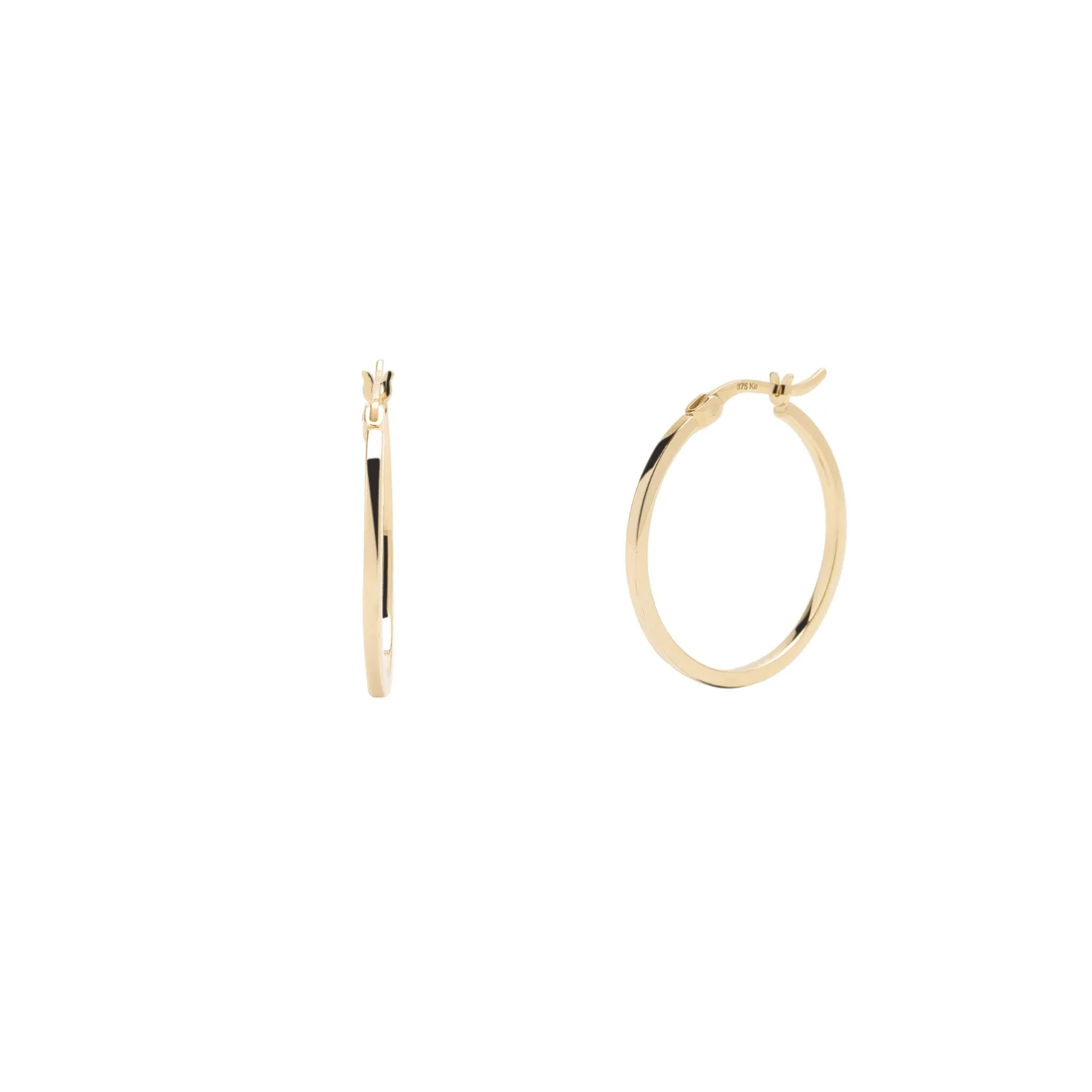 9ct Solid Gold Hoop Earrings sold by Spero London