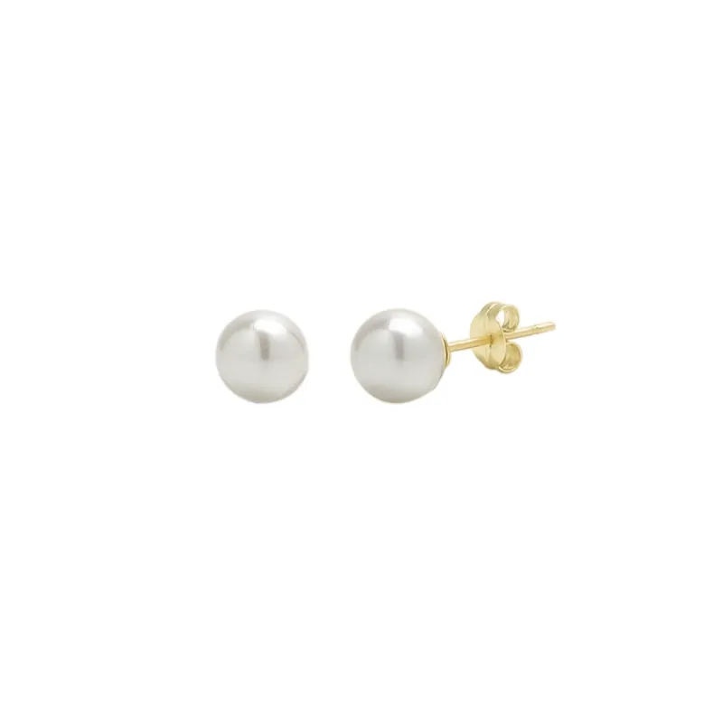 9ct Solid Gold Pearl Stud Earrings sold by Spero London