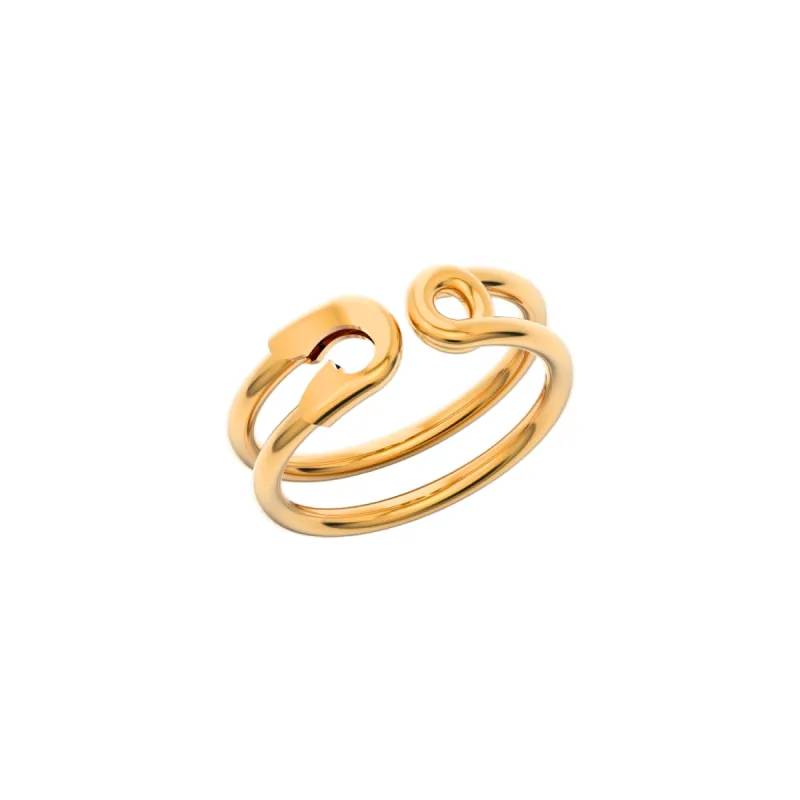 Sterling Silver Safety Pin Ring made by Spero London