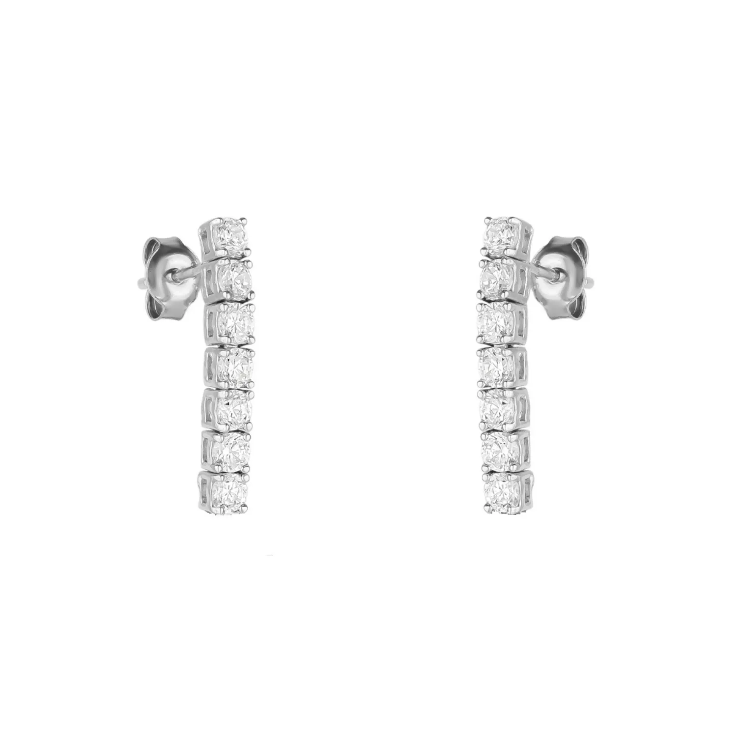 Sterling Silver Tennis Earrings sold by Spero London