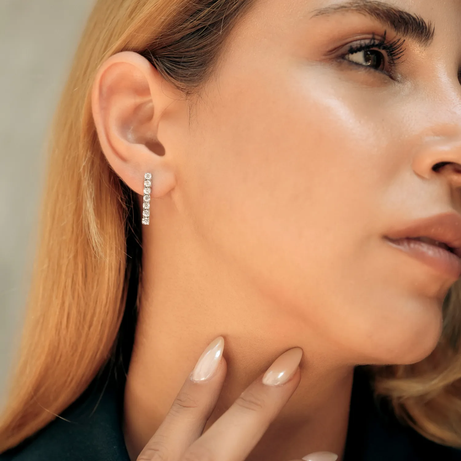 Sterling Silver Tennis Earrings sold by Spero London product image thumbnail 5