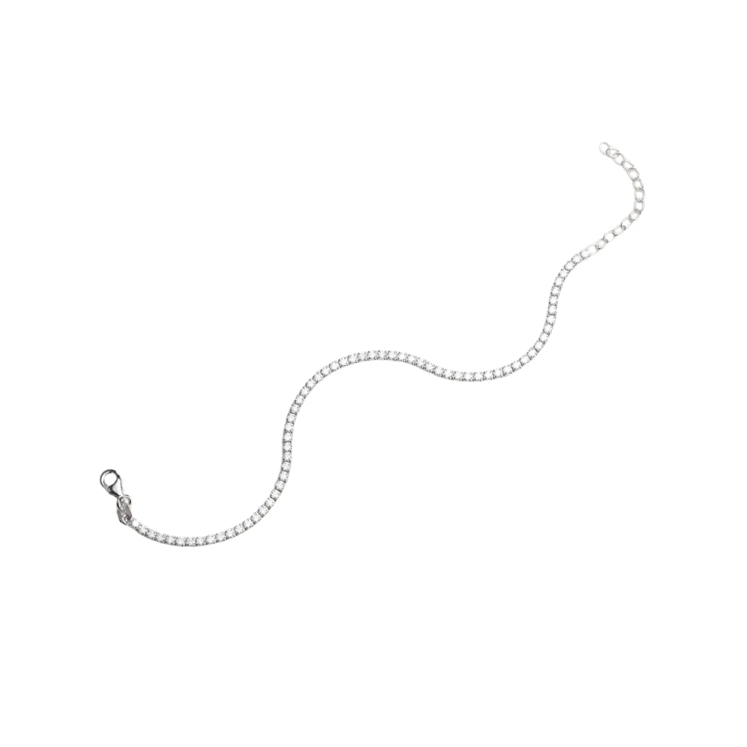 Sterling Silver Adjustable Tennis Bracelet - 2mm sold by Spero London