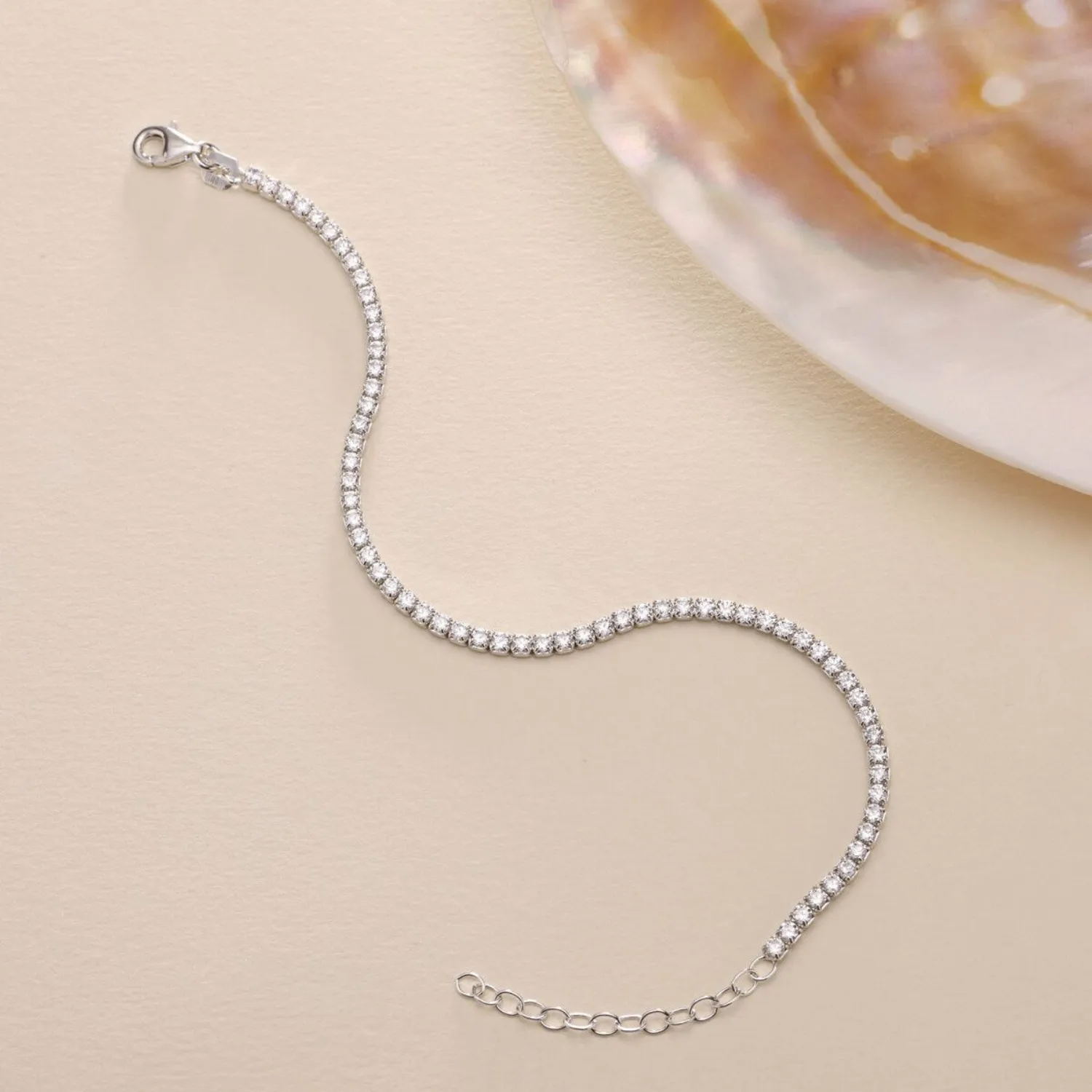 Sterling Silver Adjustable Tennis Bracelet - 2mm sold by Spero London product image thumbnail 4