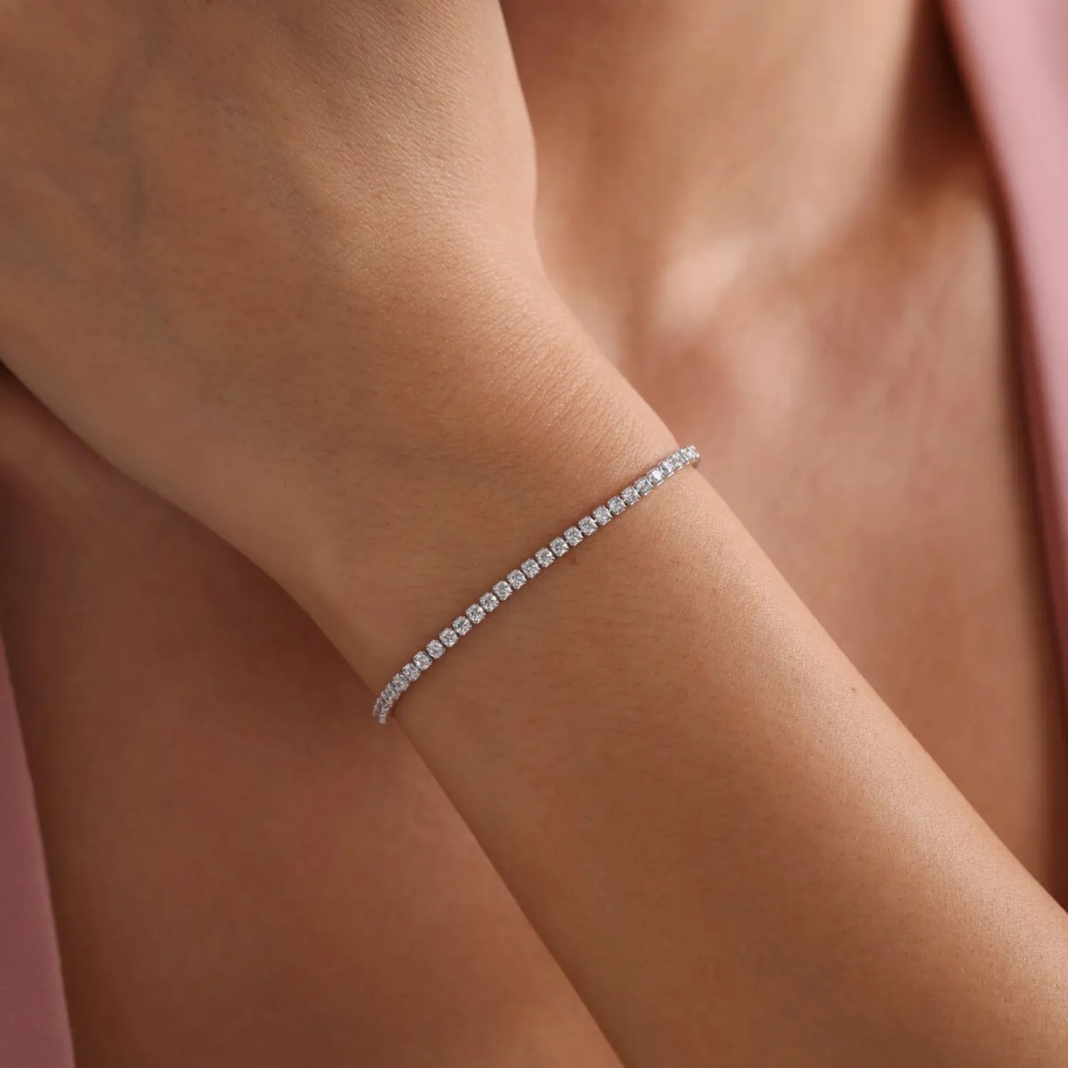Sterling Silver Adjustable Tennis Bracelet - 2mm sold by Spero London product image thumbnail 2