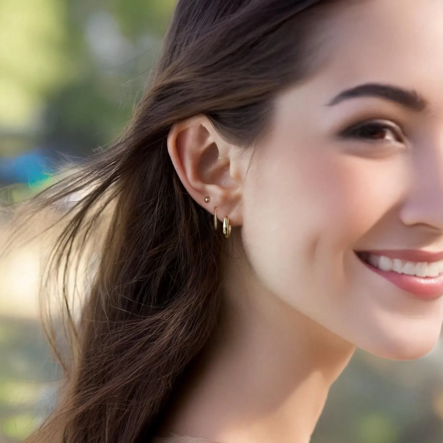 9ct Solid Gold Ball Sphere Stud Earring sold by Spero London product image thumbnail 2