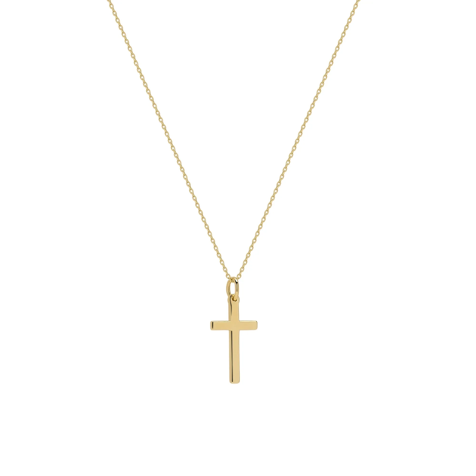 9ct Solid Gold Cross Pendant Necklace sold by Spero London