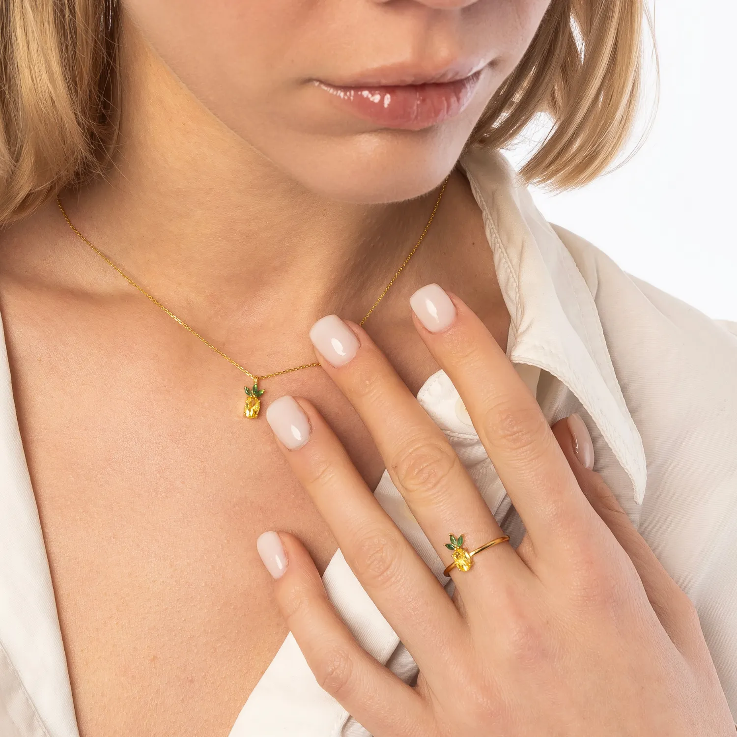 Pineapple Sterling Silver Adjustable Ring sold by Spero London product image thumbnail 5