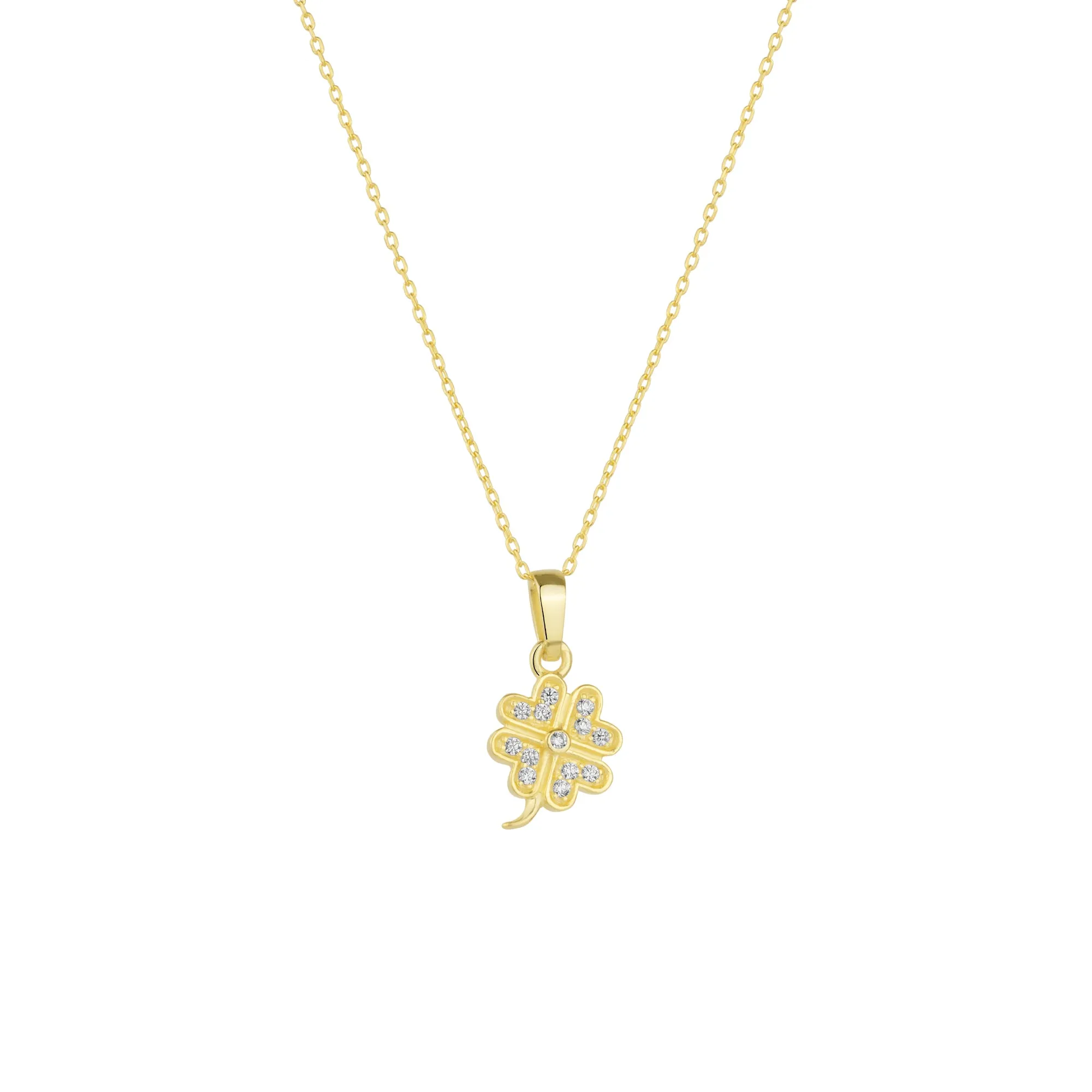 Four Leaf Clover Sterling Silver Necklace sold by Spero London