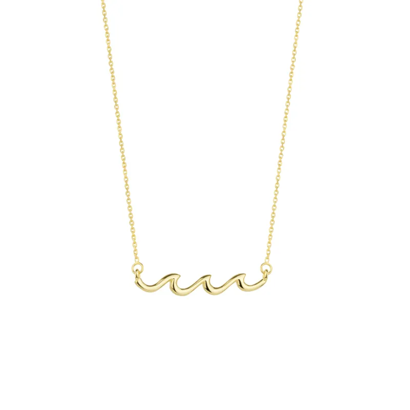 Sterling Silver Wave Necklace sold by Spero London