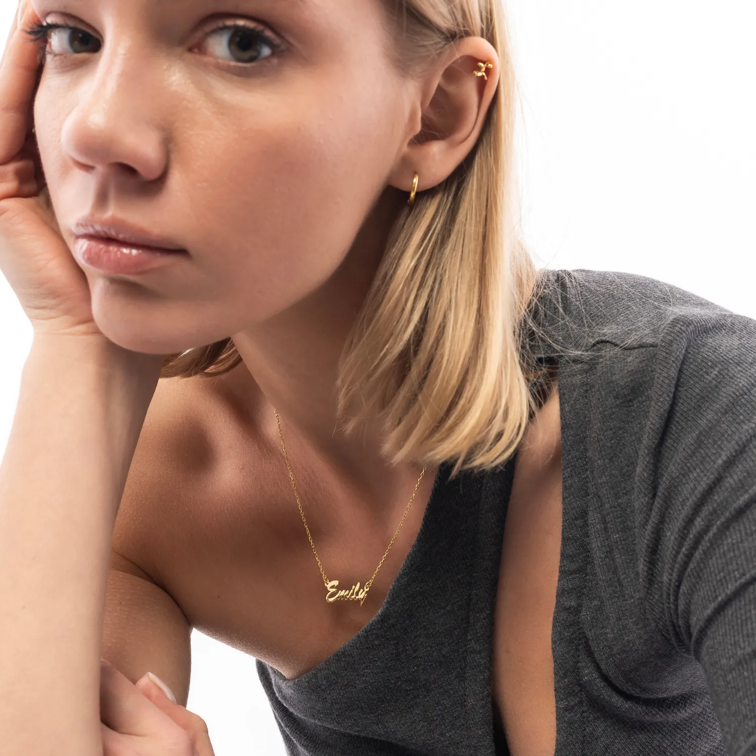 Fine Sterling Silver Signature Name Necklace sold by Spero London product image thumbnail 3