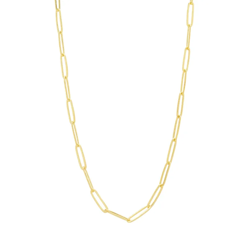 Large Rectangular Sterling Silver Chain Necklace sold by Spero London