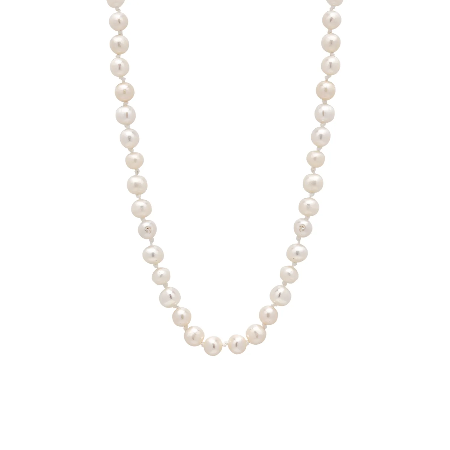 Small Natural Freshwater Real Pearl Strand Necklace sold by Spero London