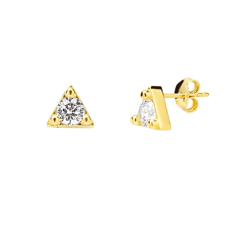 Triangle Sterling Silver Stud Earring sold by Spero London
