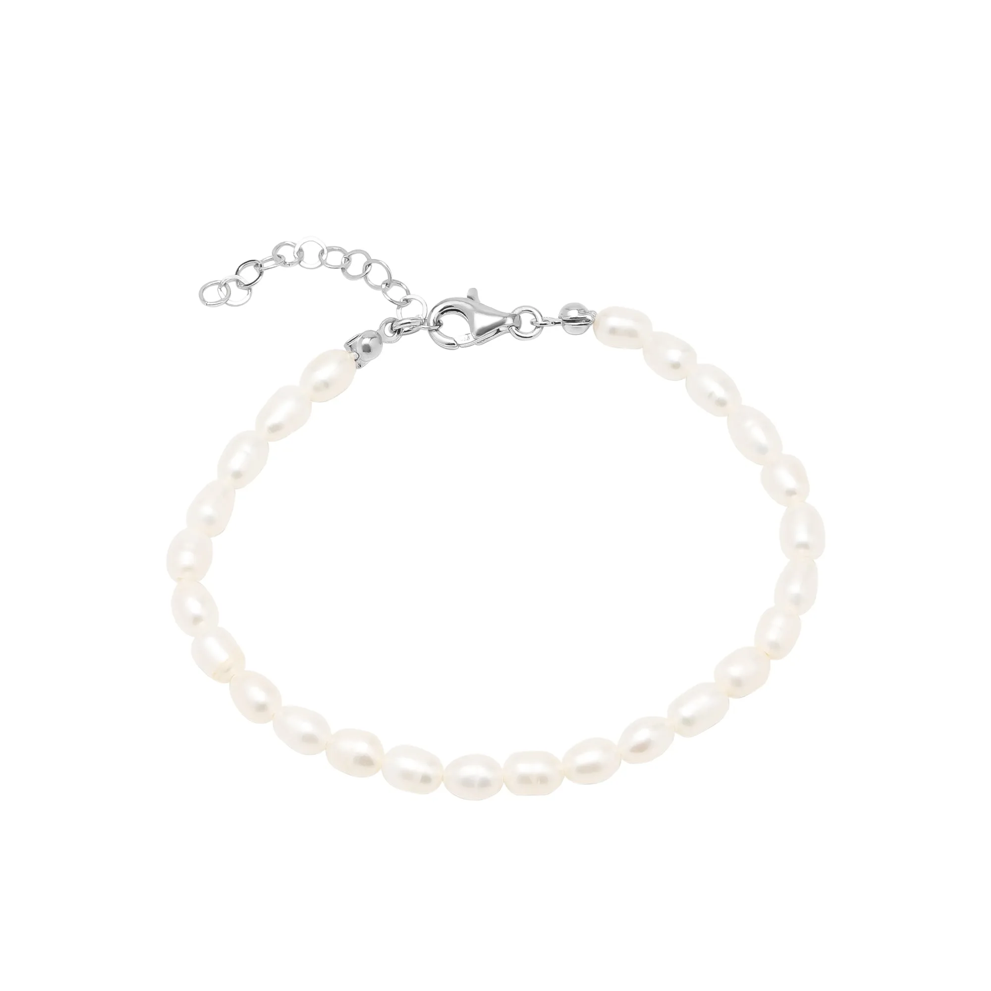 Natural Freshwater Real Seed Pearl Strand Bracelet sold by Spero London