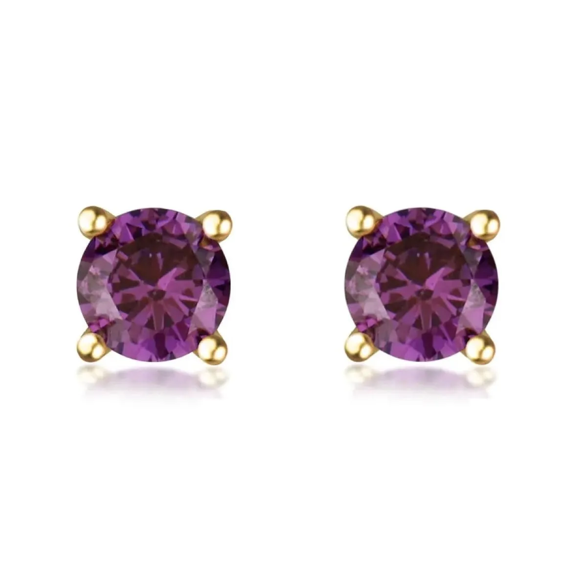 9ct Gold Amethyst Stud Earrings sold by Spero London