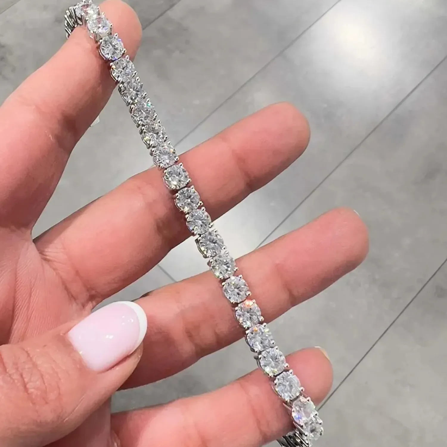 Sterling Silver 5mm Tennis Bracelet sold by Spero London product image thumbnail 4